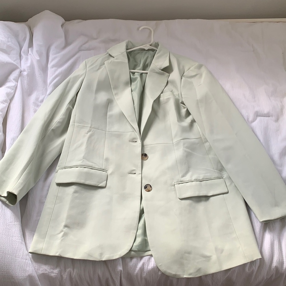 Mint green blazer